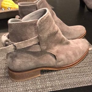 Gray ankle boots